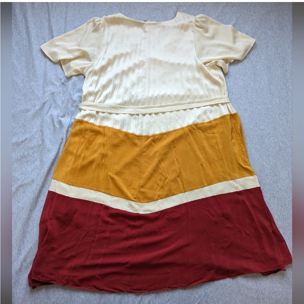 Skies are Blue Mustard and Maroon Color block Maxi Dress--EUC Sz 1X- FALL 🍂😍​ - Picture 7 of 14